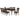 Wuxy Woody 1+8 Dining Set Tables & Chairs of Solid Wood