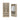 Crossii 2 Doors Wardrobe Rattan Design with Drawers in 3 Colours Available